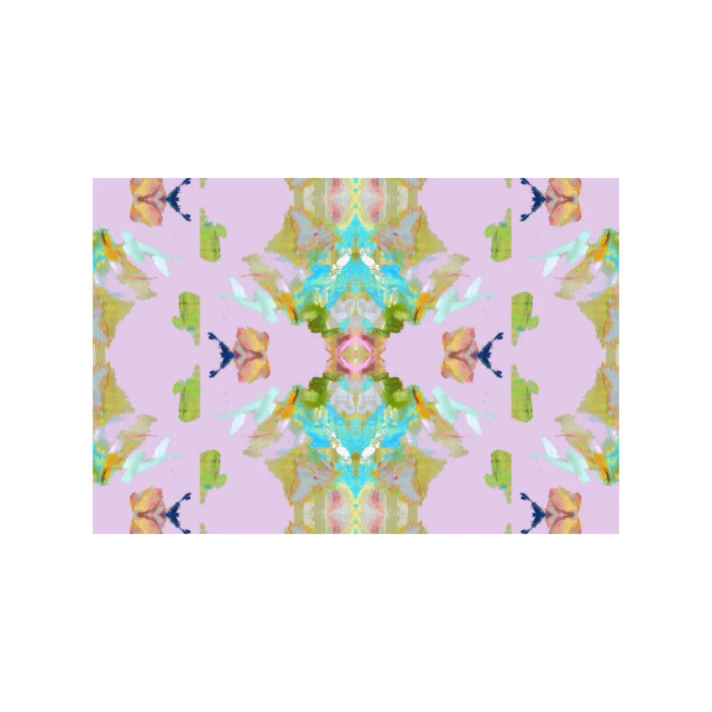Stained Glass Lavender Floor Mat | Laura Park