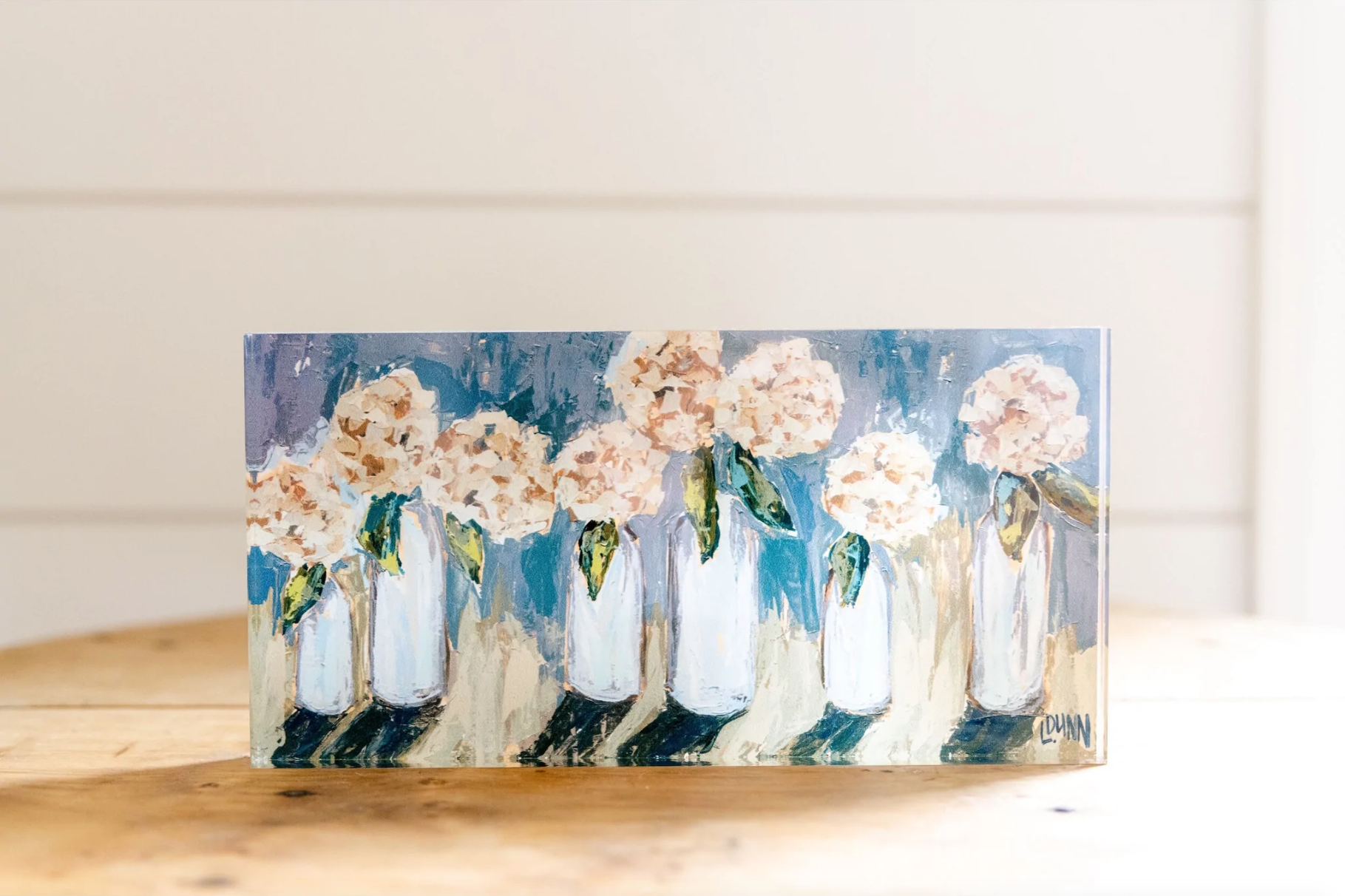 Acrylic Block, Hydrangea