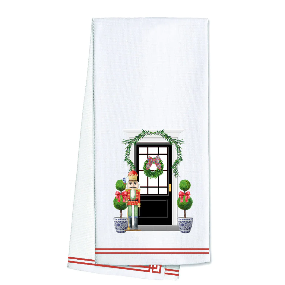 Nutcracker Front Door Tea Towel