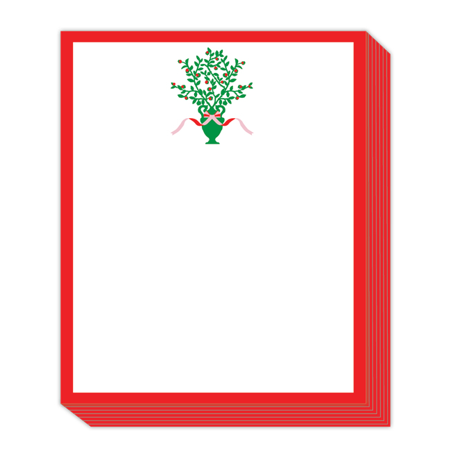 Tall Stack Notepad- Royal Urn with Berries