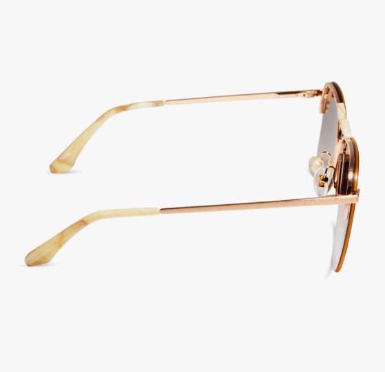 Tahoe Brushed Gold Brown Gradient Polarized Sunglasses | DIFF