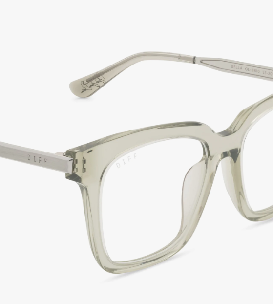 Jessie James Bella Olive Crystal Blue Light Technology Glasses | DIFF