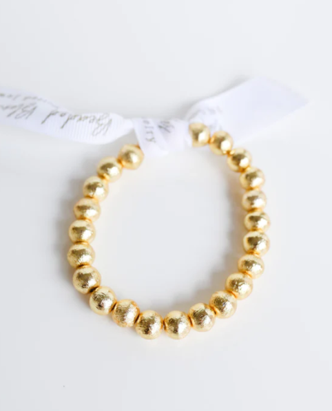 Brushed Beaded Bracelet (8MM)