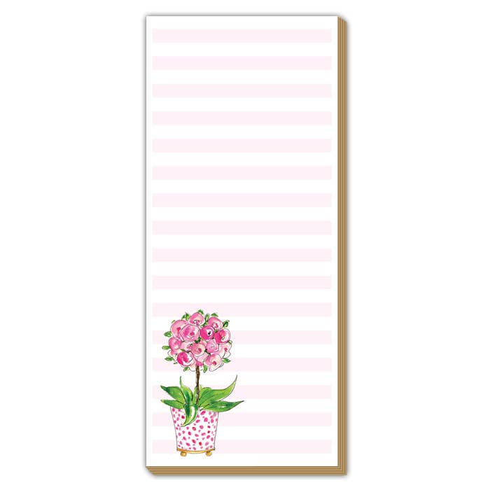 Handpainted Pink Roses in Cashe Pot Luxe Skinny Pad