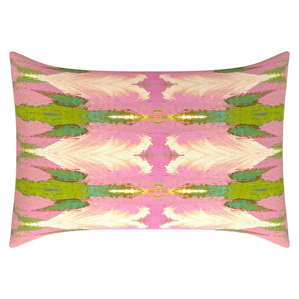 Cabana Pink Lumbar Pillow | Laura Park