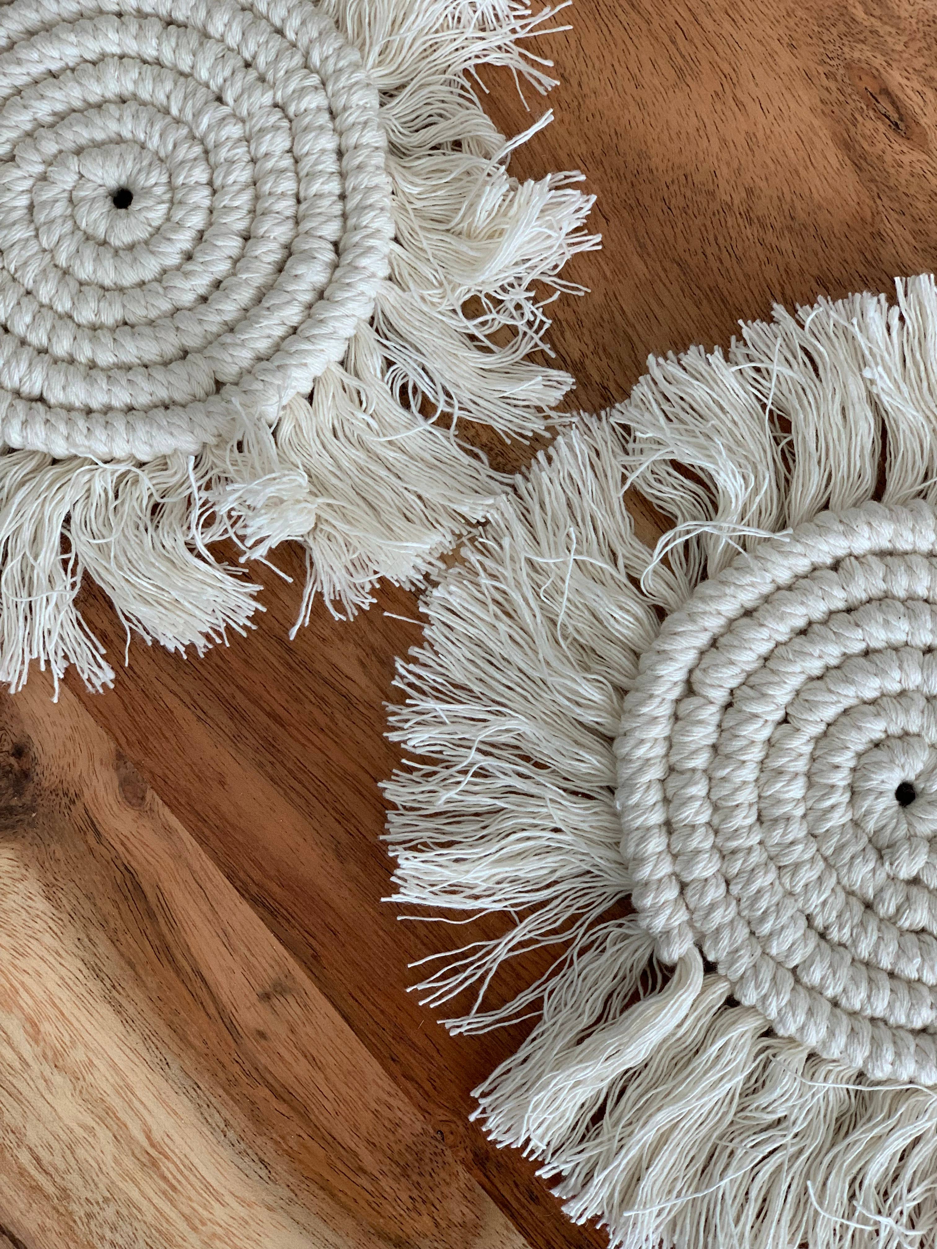 Woven Cotton Coasters (Set of 2)