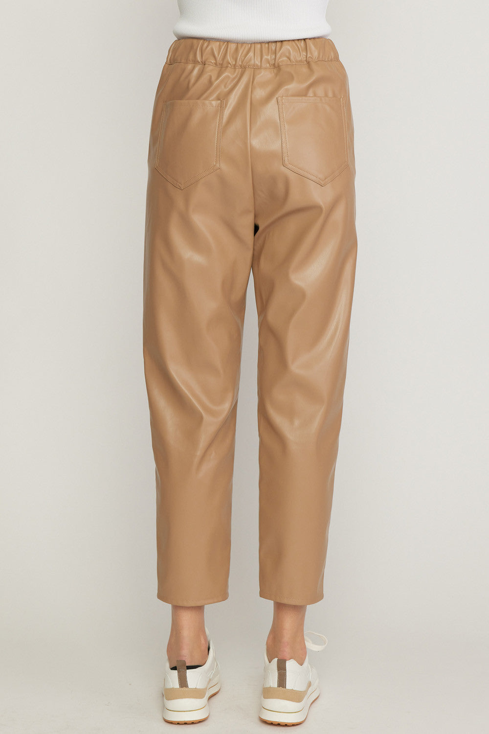 Nora Camel Leather Pants