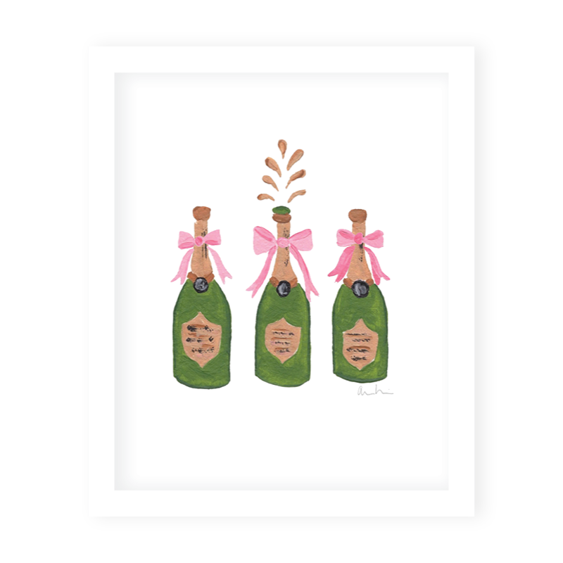 Champagne Pop 11x14 Inch Art Print