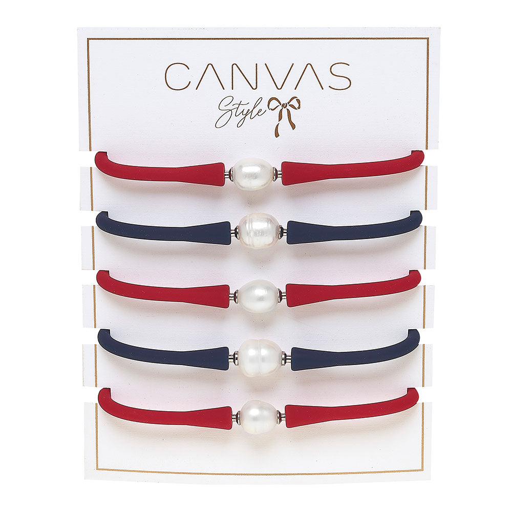 Game Day Freshwater Pearl Red and Blue Set