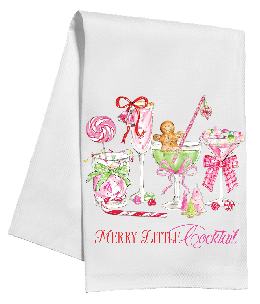 Merry Little Cocktail Tea Towel