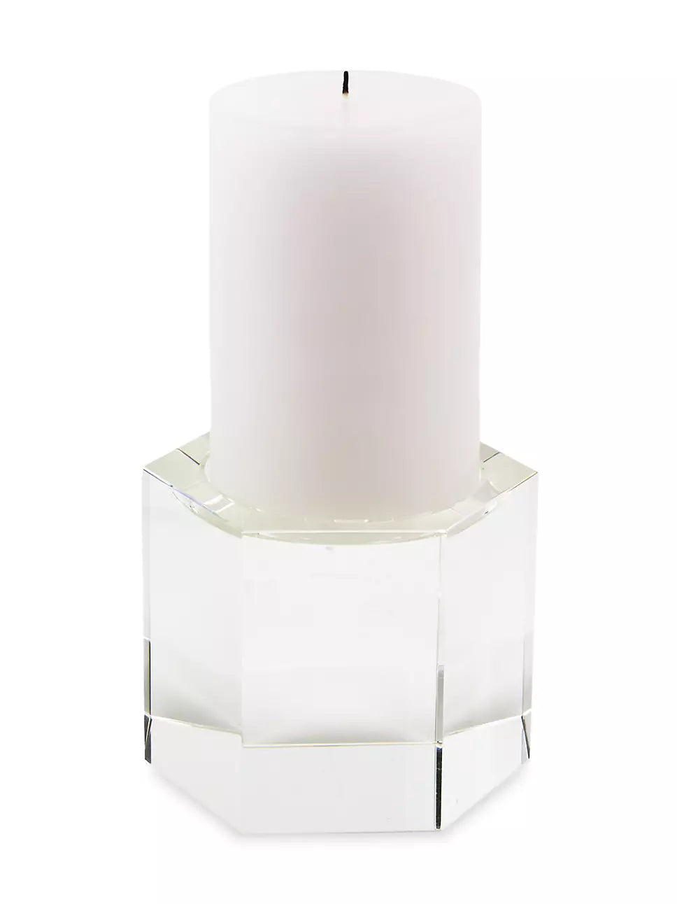 Crystal Hex Pillar Candleholder - Medium