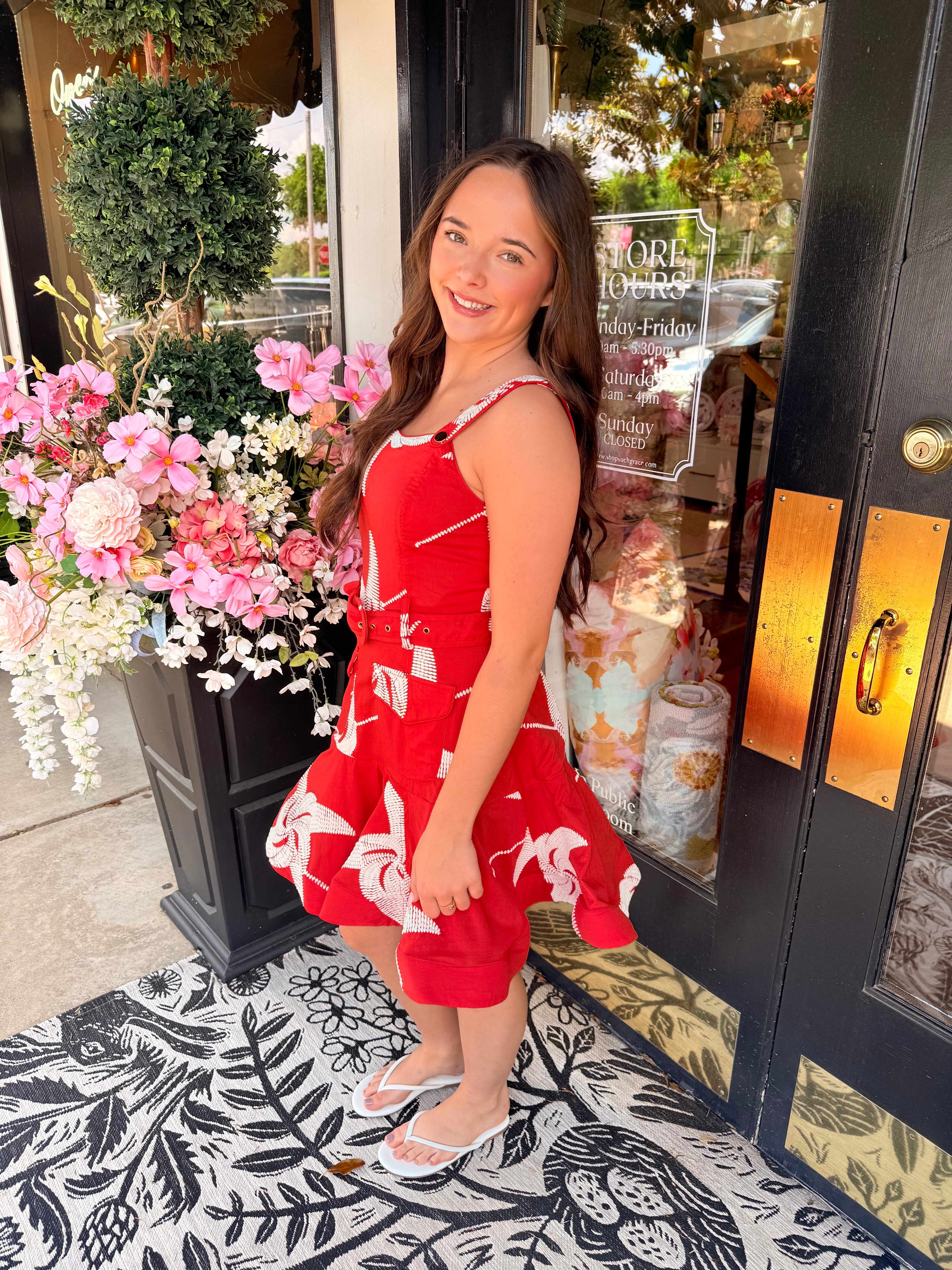 Alivia Embroidered Pinwheel Mini Dress | CIEBON