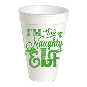 I'm The Naughty Elf Styrofoam Cups