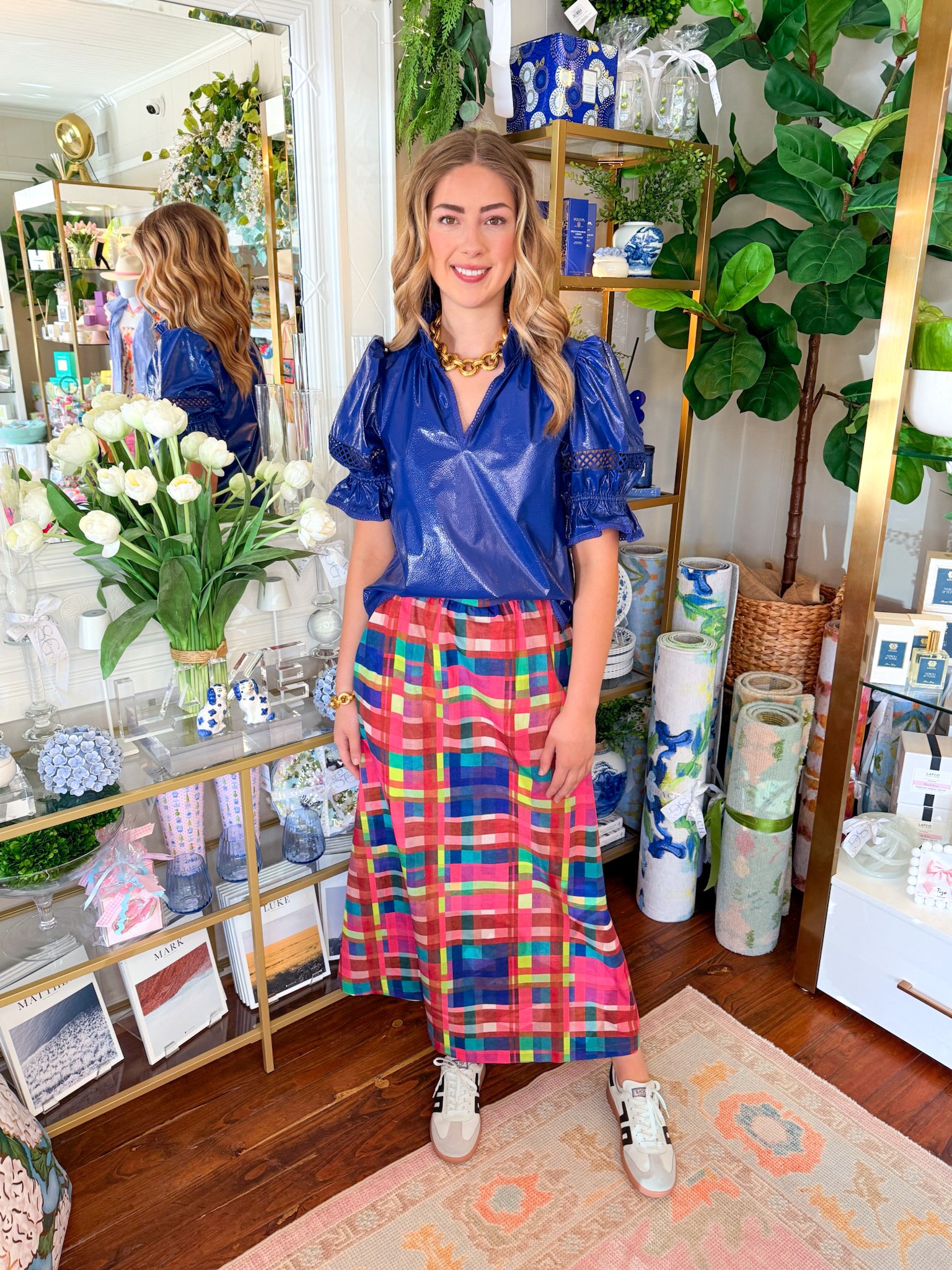 Lottie Top - Azure | Alden Adair