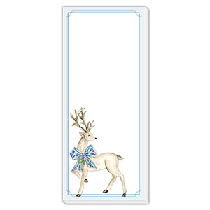 Reindeer with Blue Bow Notepad | Rosanne Beck