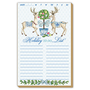 Reindeer Holiday To Do List Luxe Notepad | Rosanne Beck