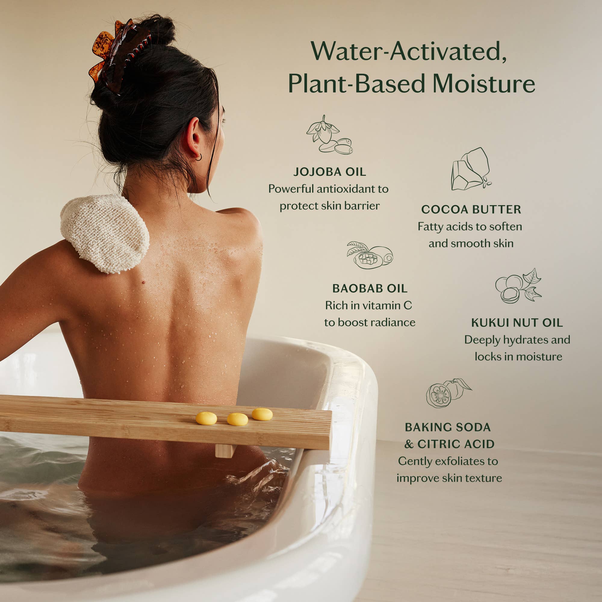 Amber & Vanilla Pebble - Deep Moisturizing Bath & Shower Oil | Kate McLeod
