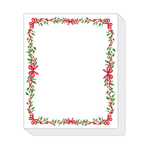 Short Stack Holly with Red Bows Border | Rosanne Beck