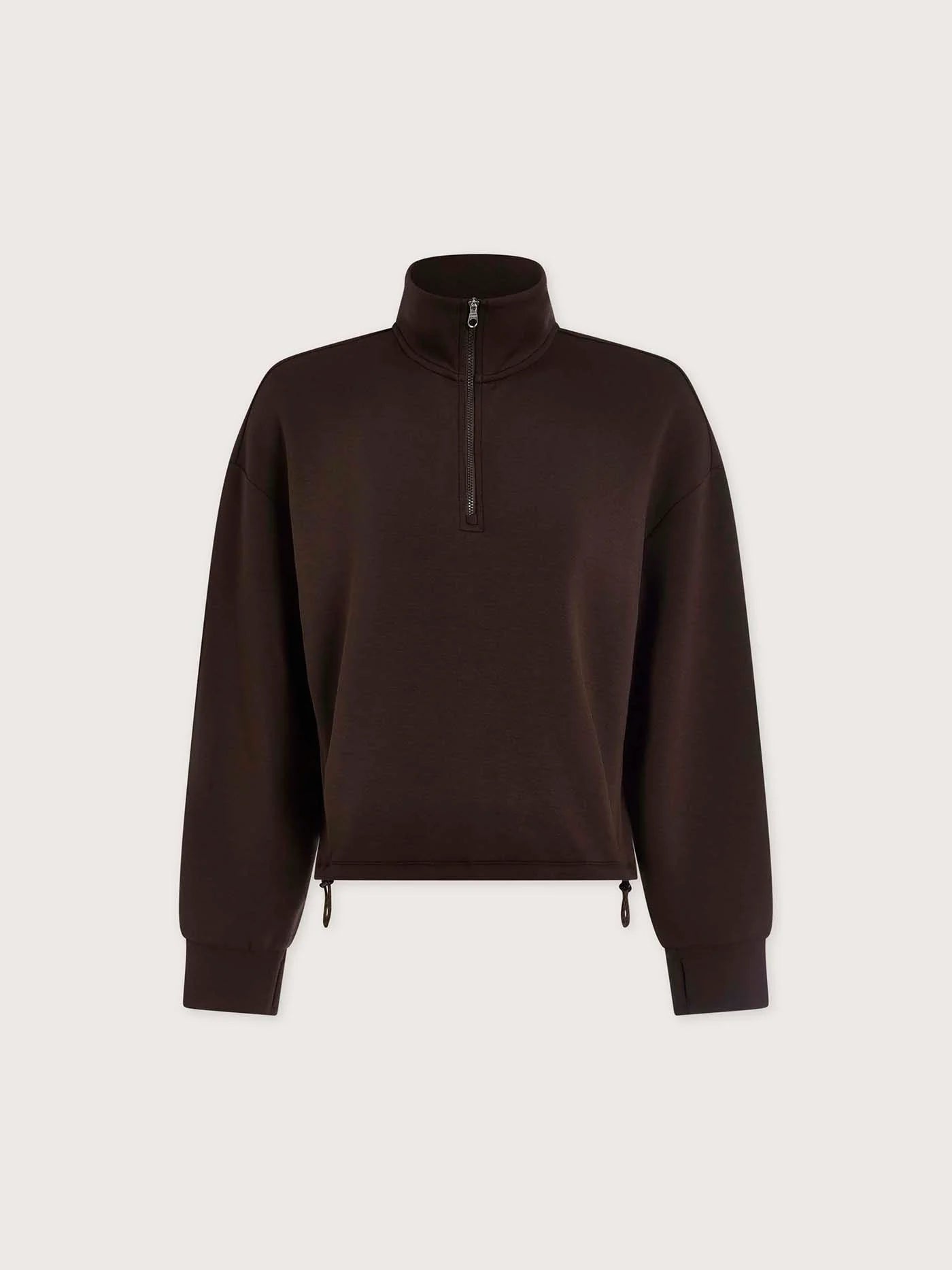 Sian Cropped Half Zip Midlayer - Coffee Bean | Varley