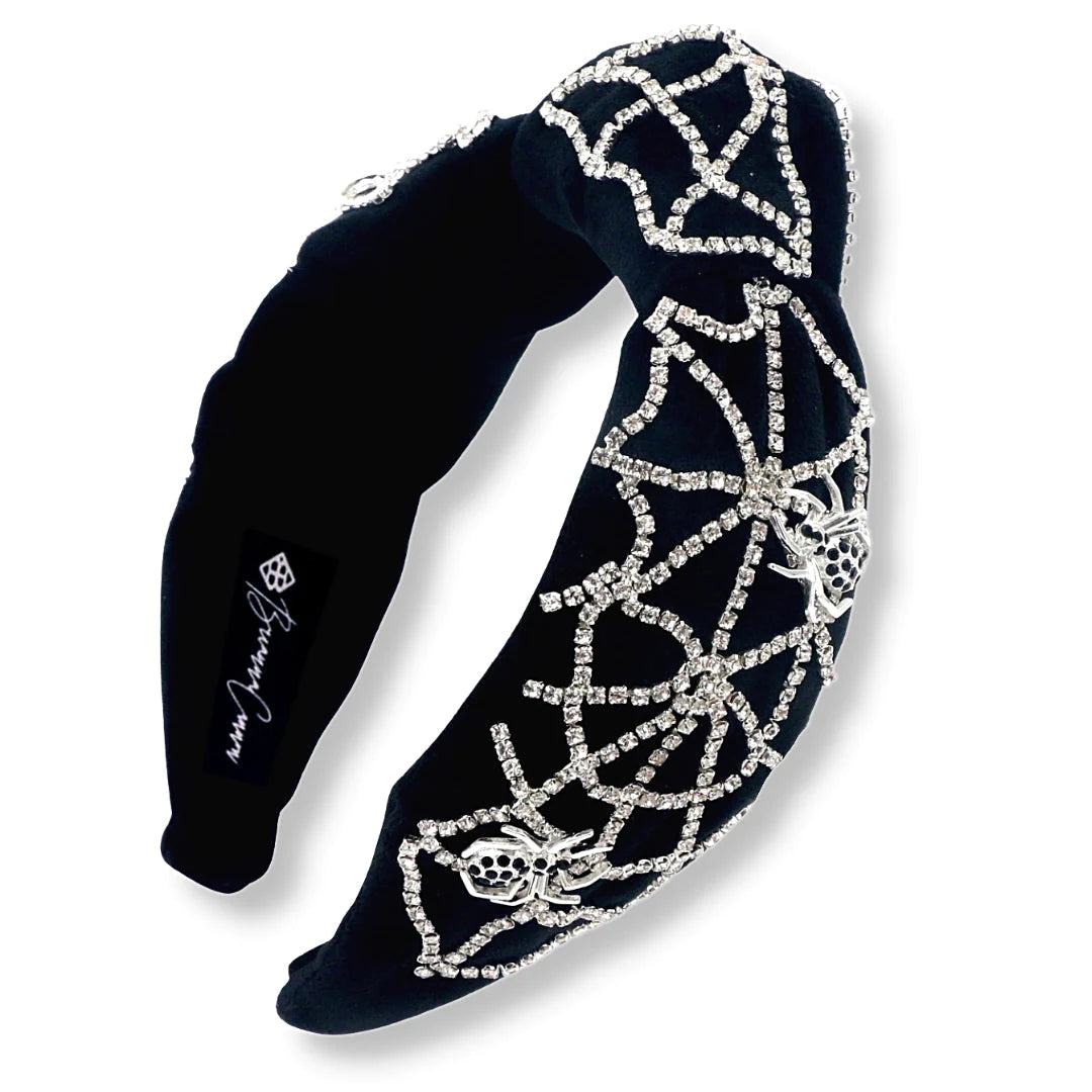 Black Velvet headband with Crystal Spiderweb | Brianna Cannon