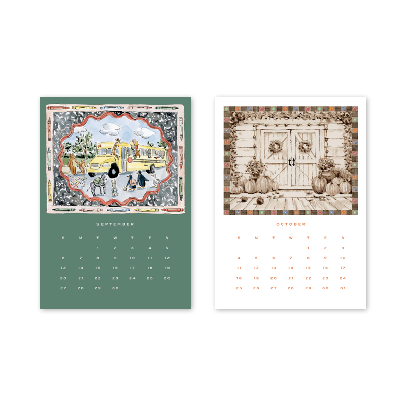 2026 Desktop Calendar w/Easel | Dogwood Hill
