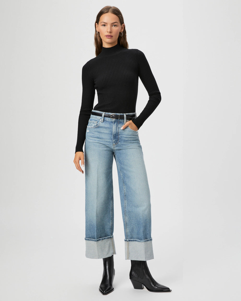 Sasha Ankle Wide Leg Jean | Paige