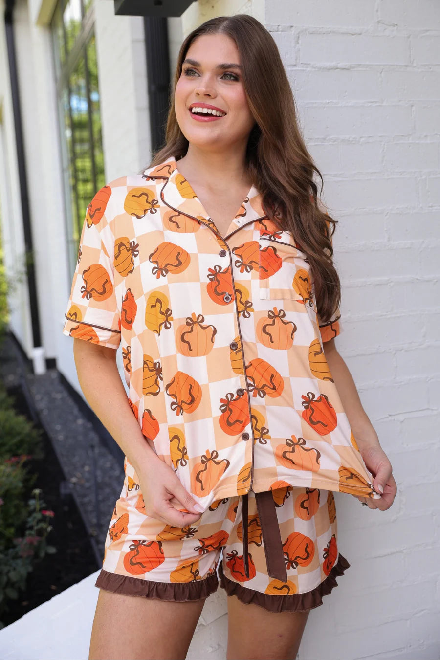 Harvest Hues Ruffle Pajama Set