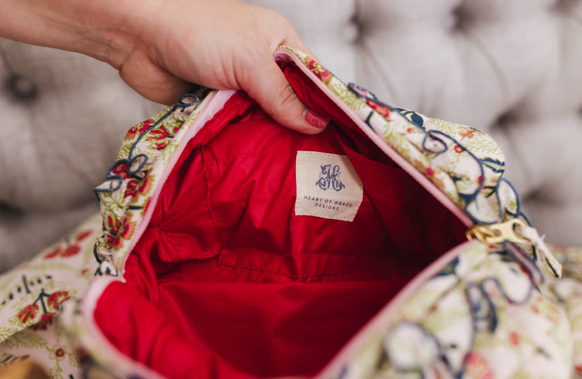 Meadow Luxe | Quilted Ruffle Cosmetic Bags