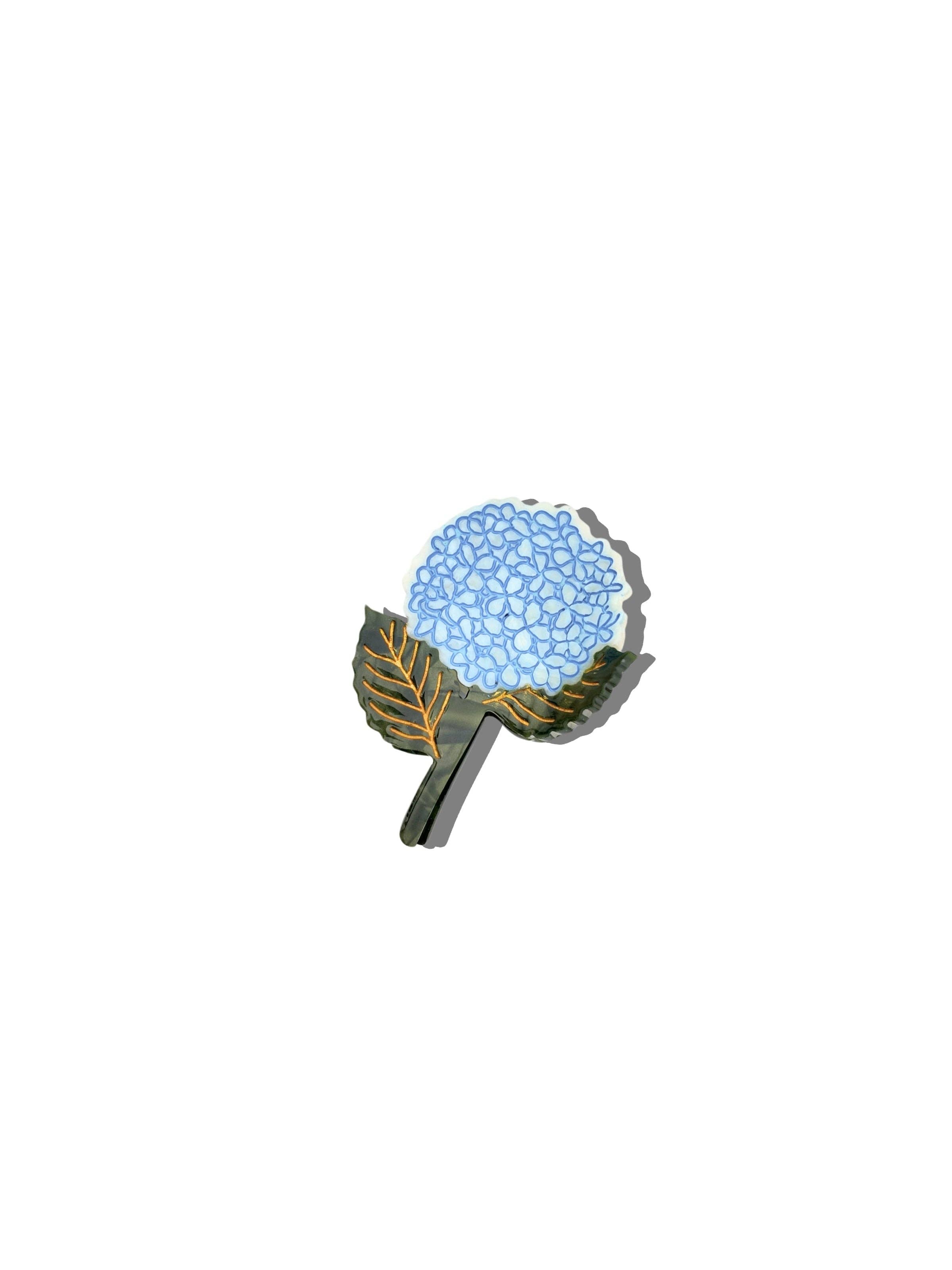 Hand-painted Hydrangea Claw Hair Clip | Solar Eclipse