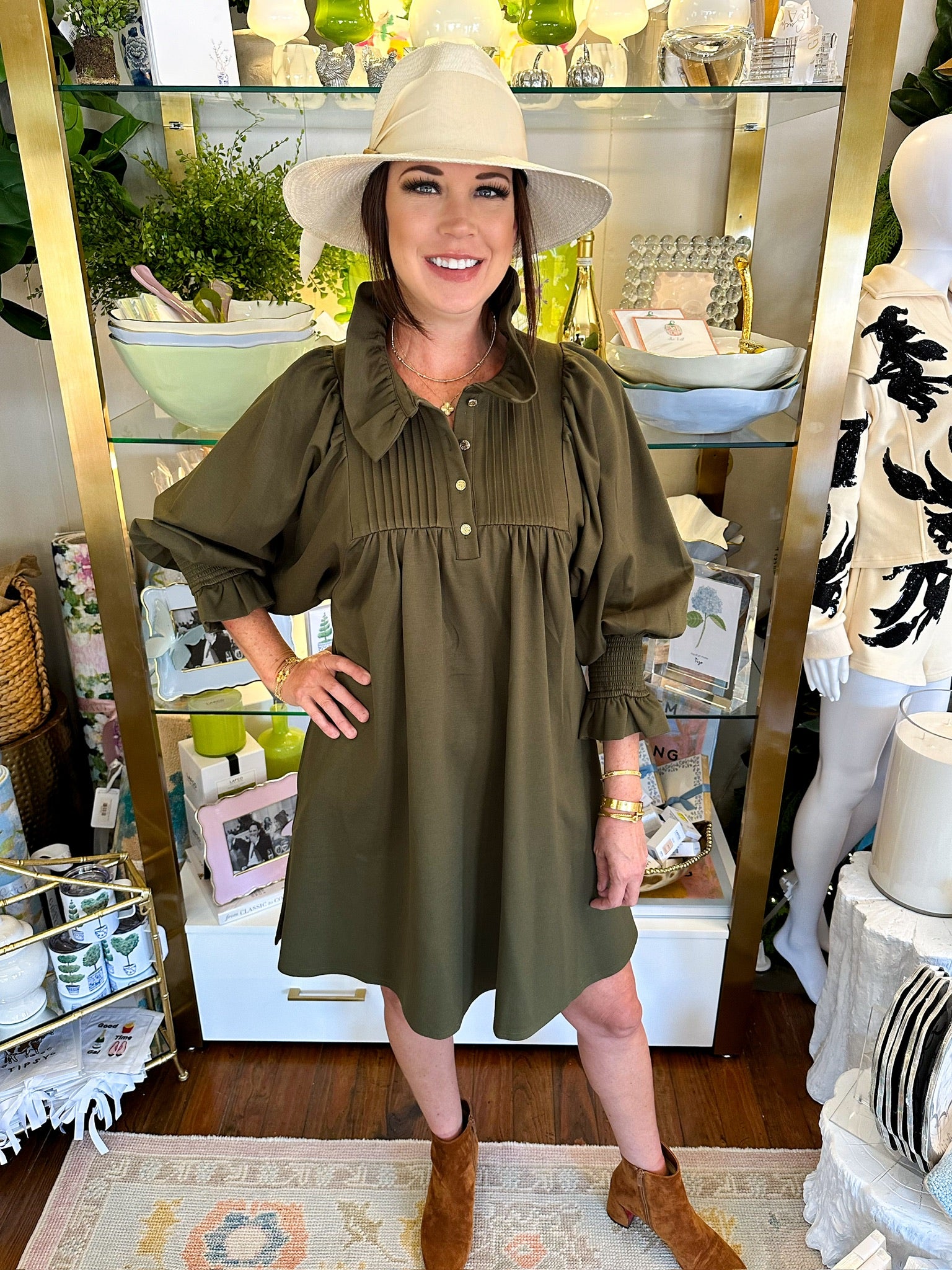 Charlotte Dress - Olive Night | Emily McCarthy