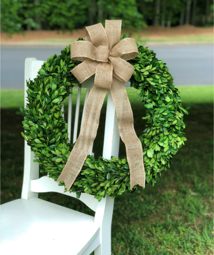 Preserved Boxwood Country Manor Wreath - 20"