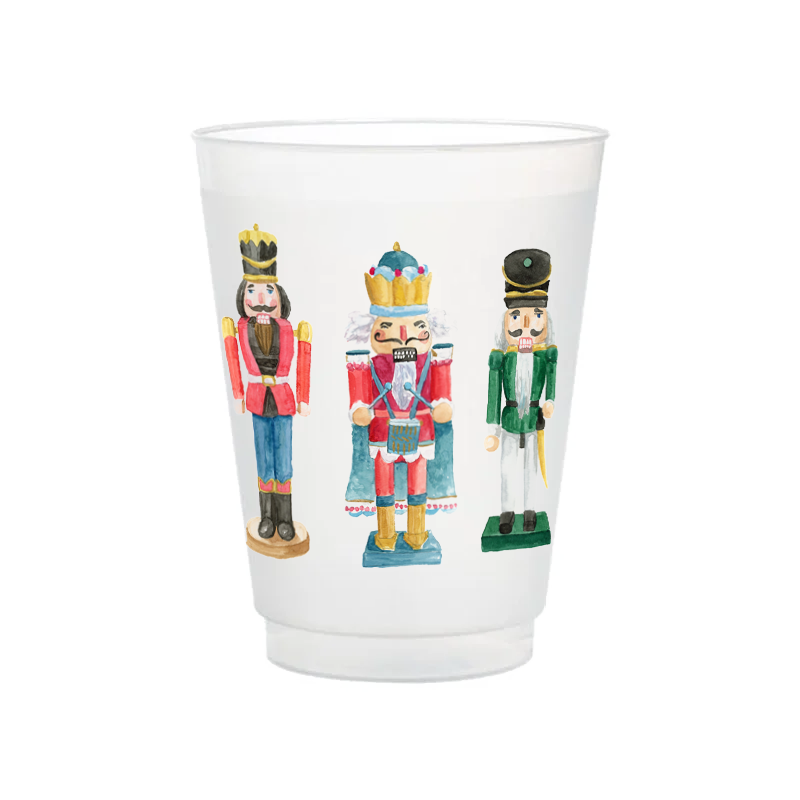 Nutcracker Drummers Frosted Cups | Set of 6