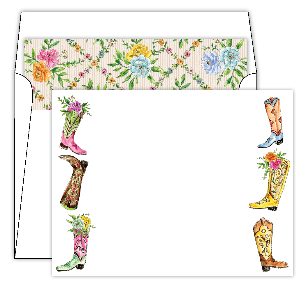 Handpainted Fancy Western Boots Social Set | Rosanne Beck