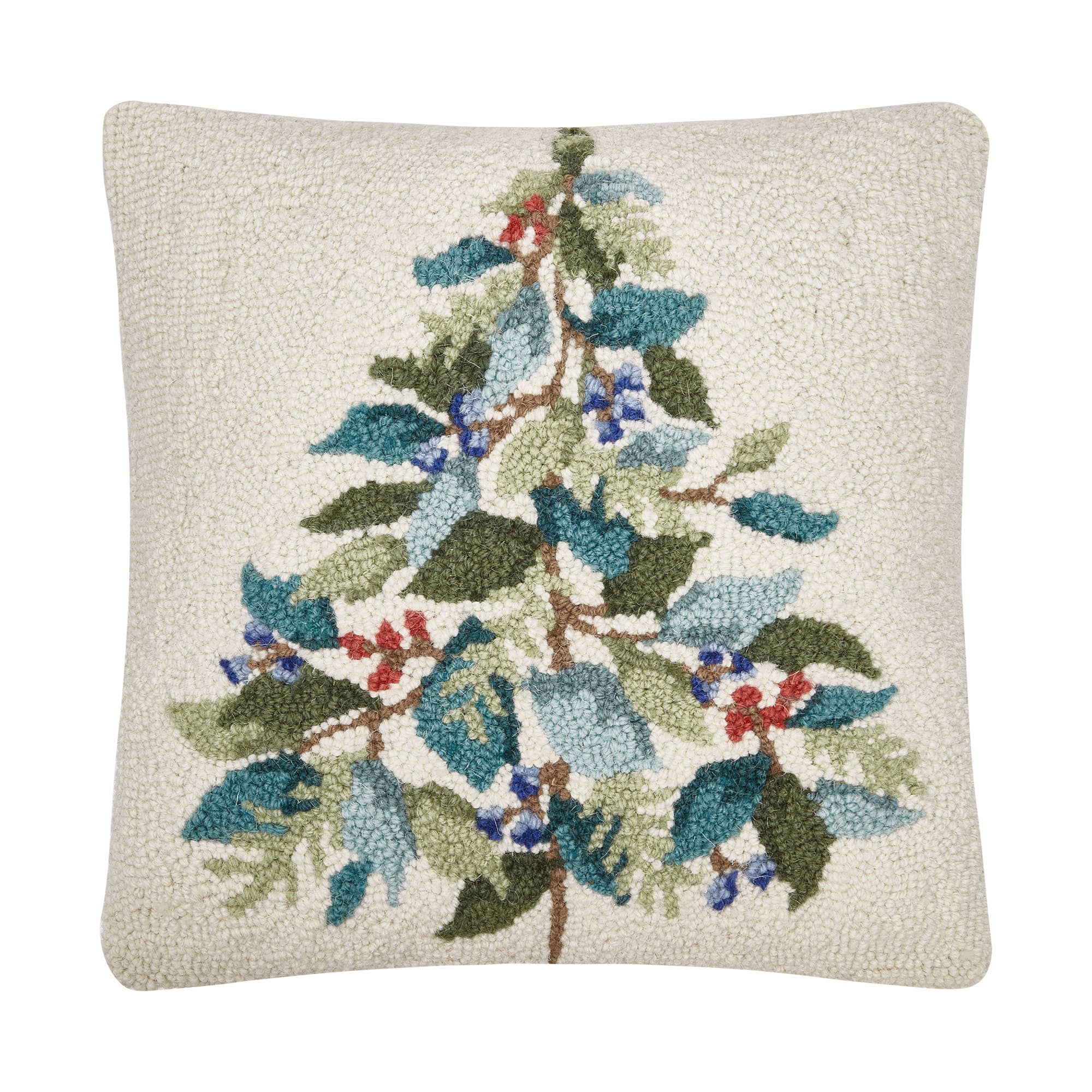 Christmas Holly Tree Hook Pillow