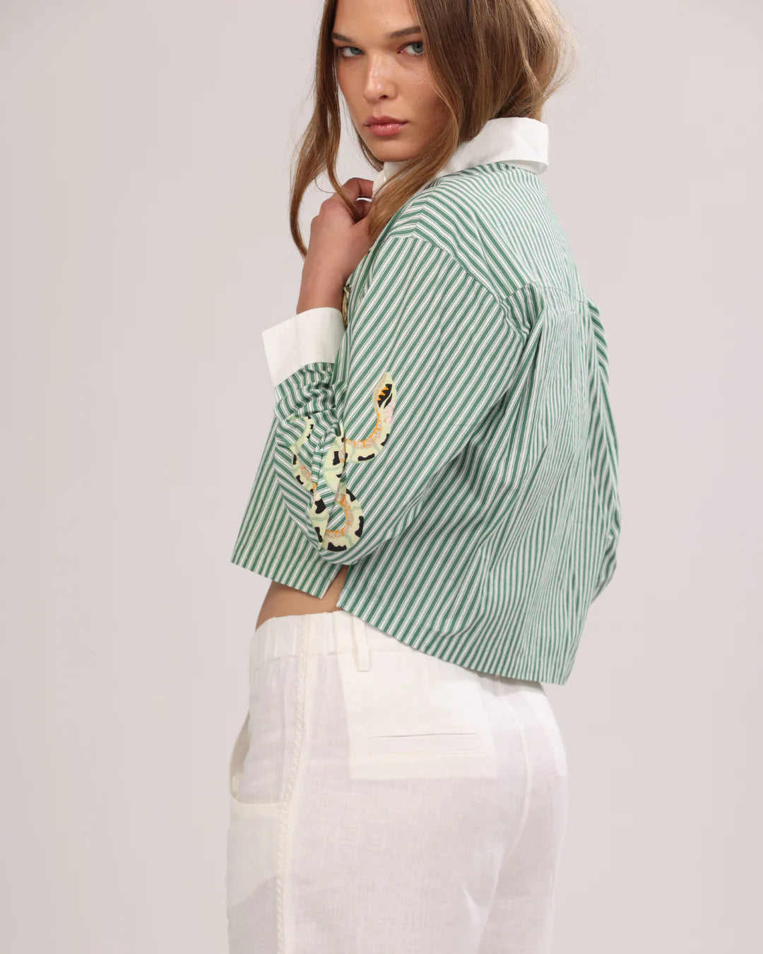 Poplin Shirt Snake Stripes | Las Surenas