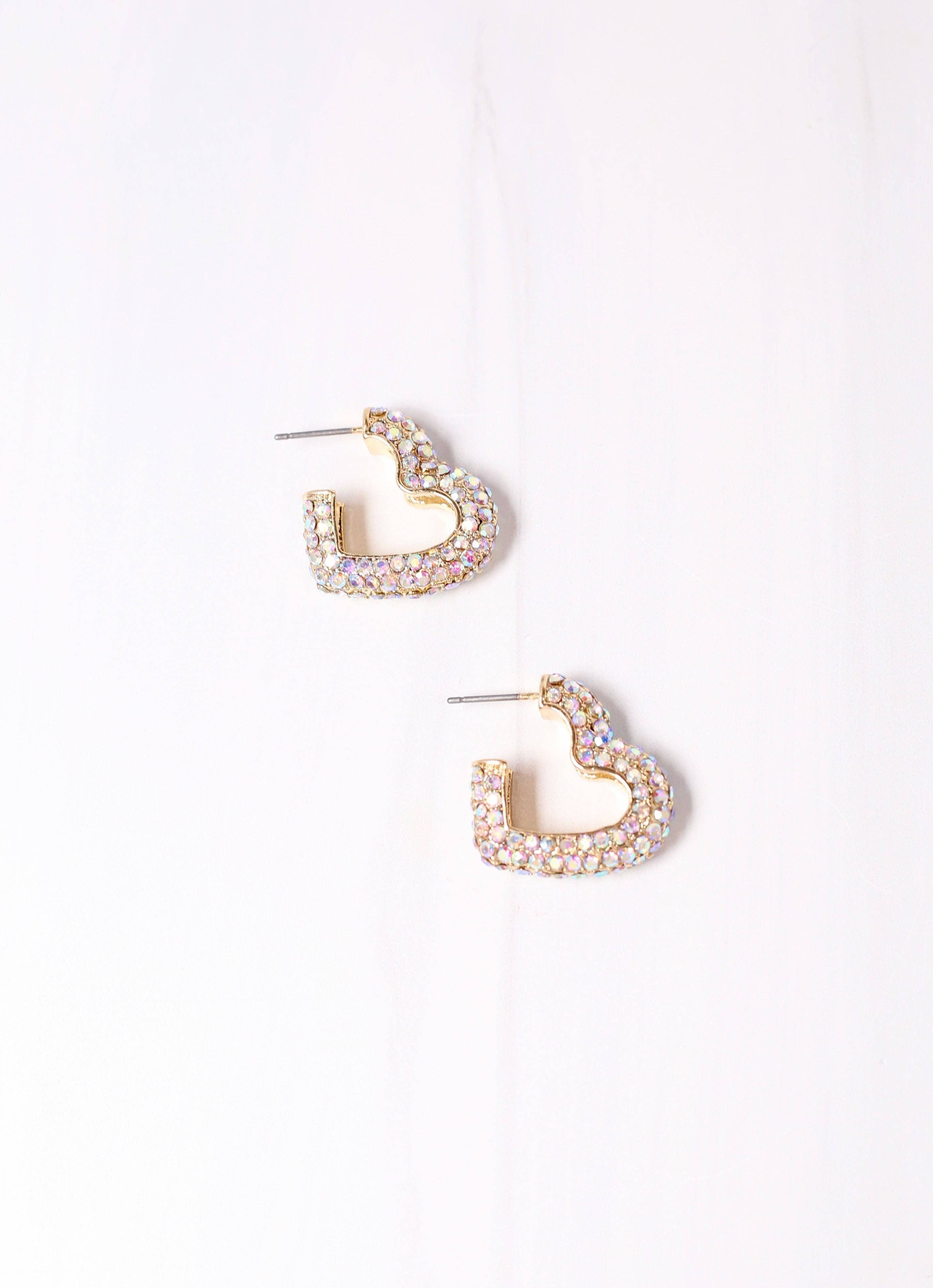 Larkie Heart Hoop Earrings