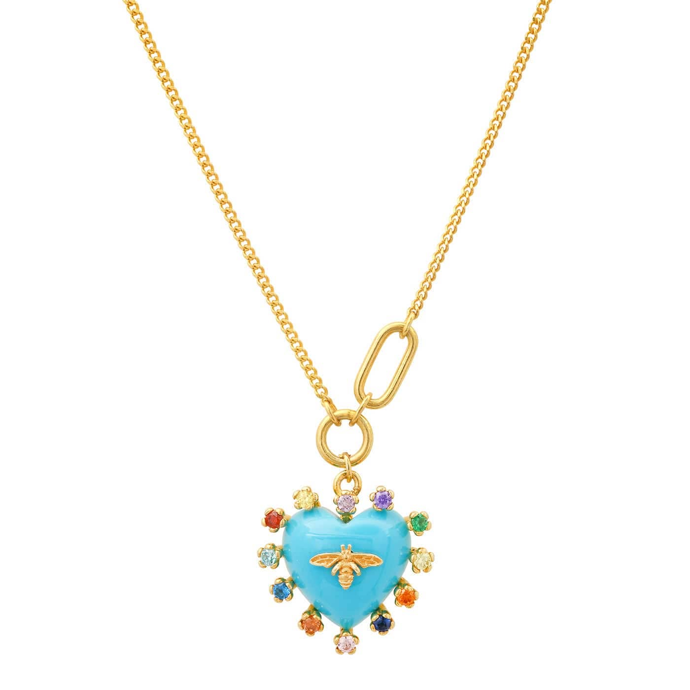 Heart Bee Necklace