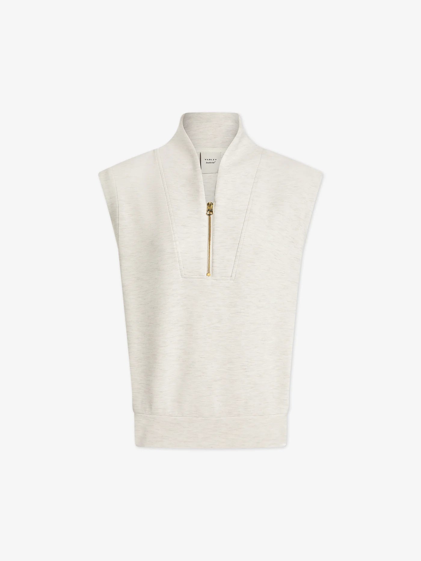 Loretta Half Zip Sleeveless Sweat - Ivory Marl | Varley