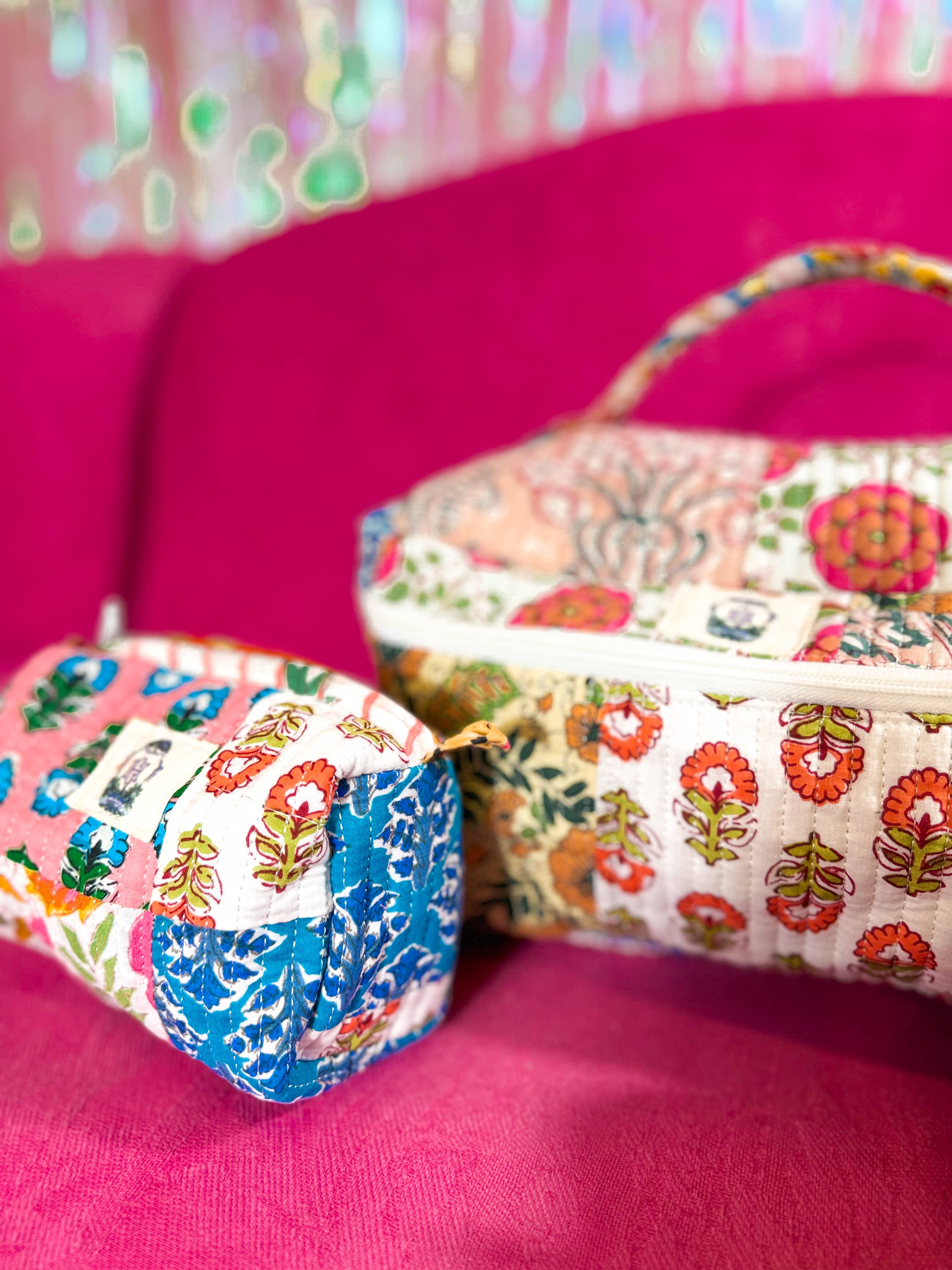 Wildflower Patch | Quilted Cosmetic Bags