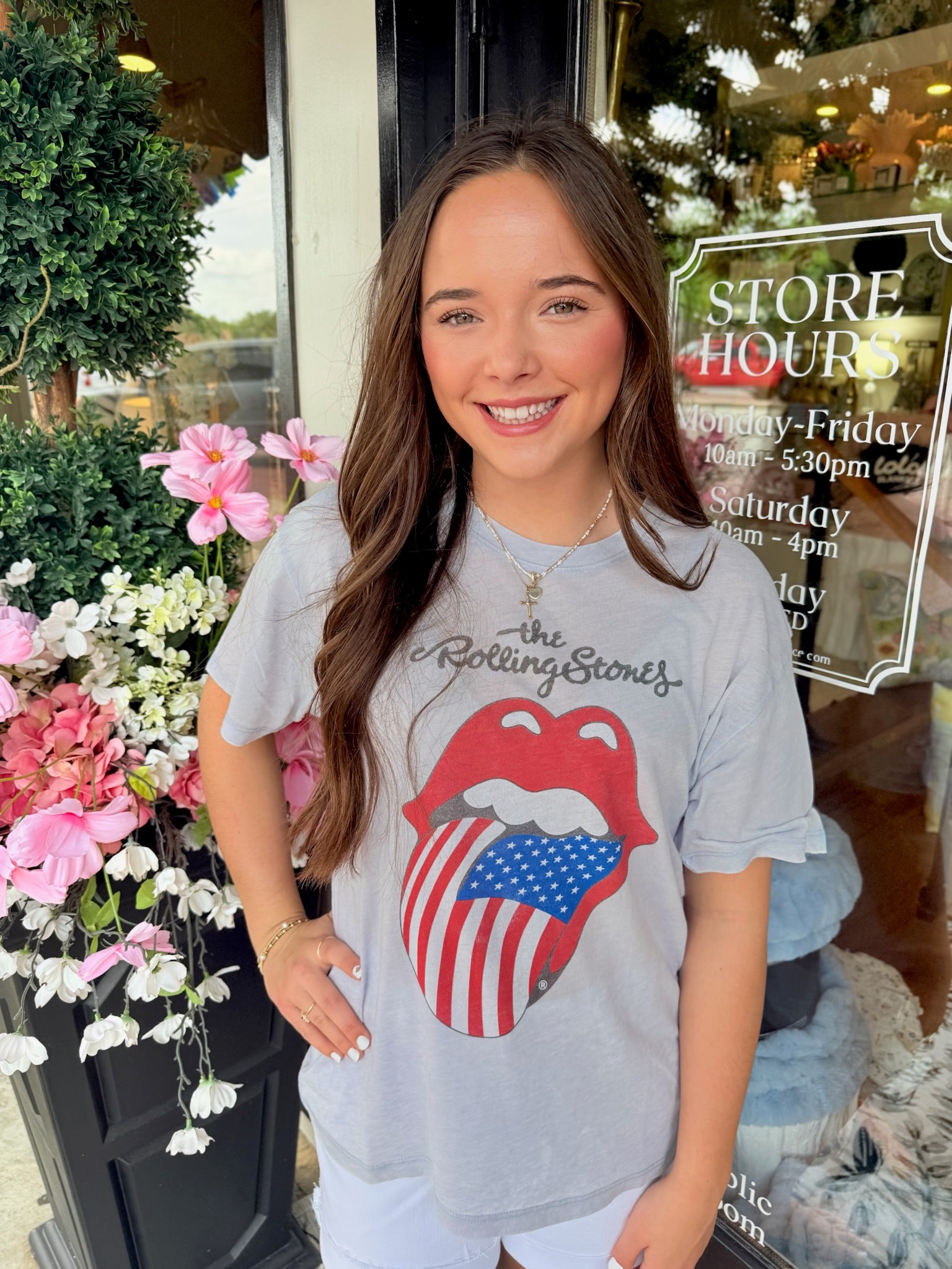 Rolling Stones Flag Tongue Burnout BF Tee | Daydreamer