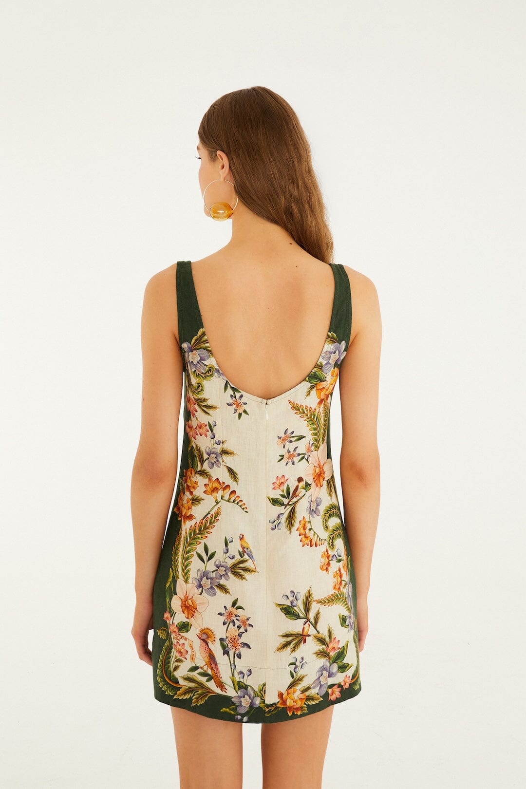 Sand Nature Square Neck Mini Dress | Farm Rio