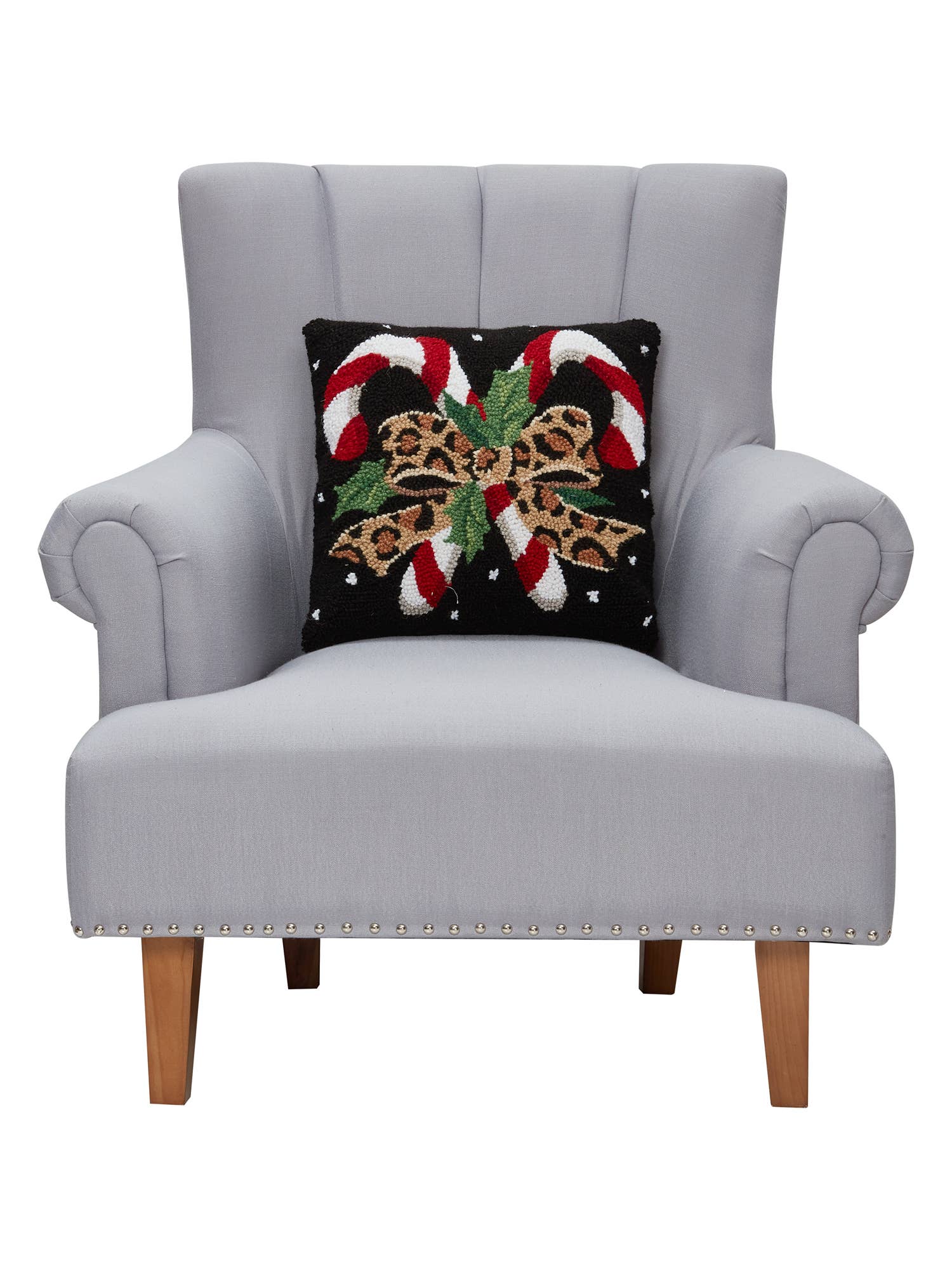 Leopard Candy Canes Hook Pillow