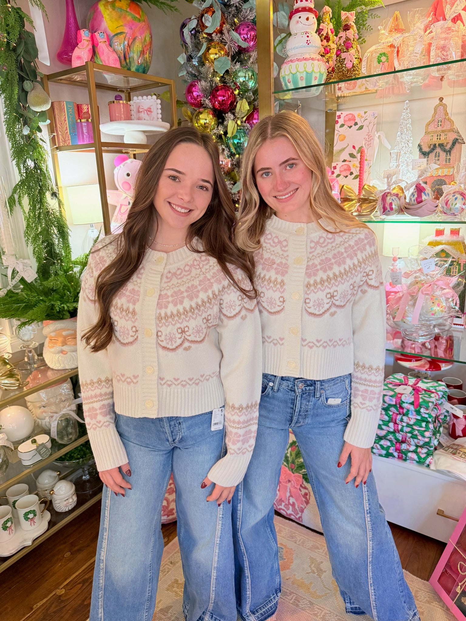 Shantae Cardigan - Pink Champagne | LoveShackFancy