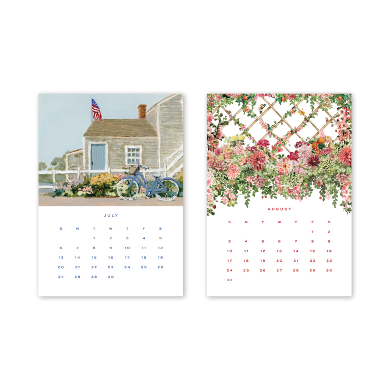 2025 Desktop Calendar with Easel | Dogwood Hill