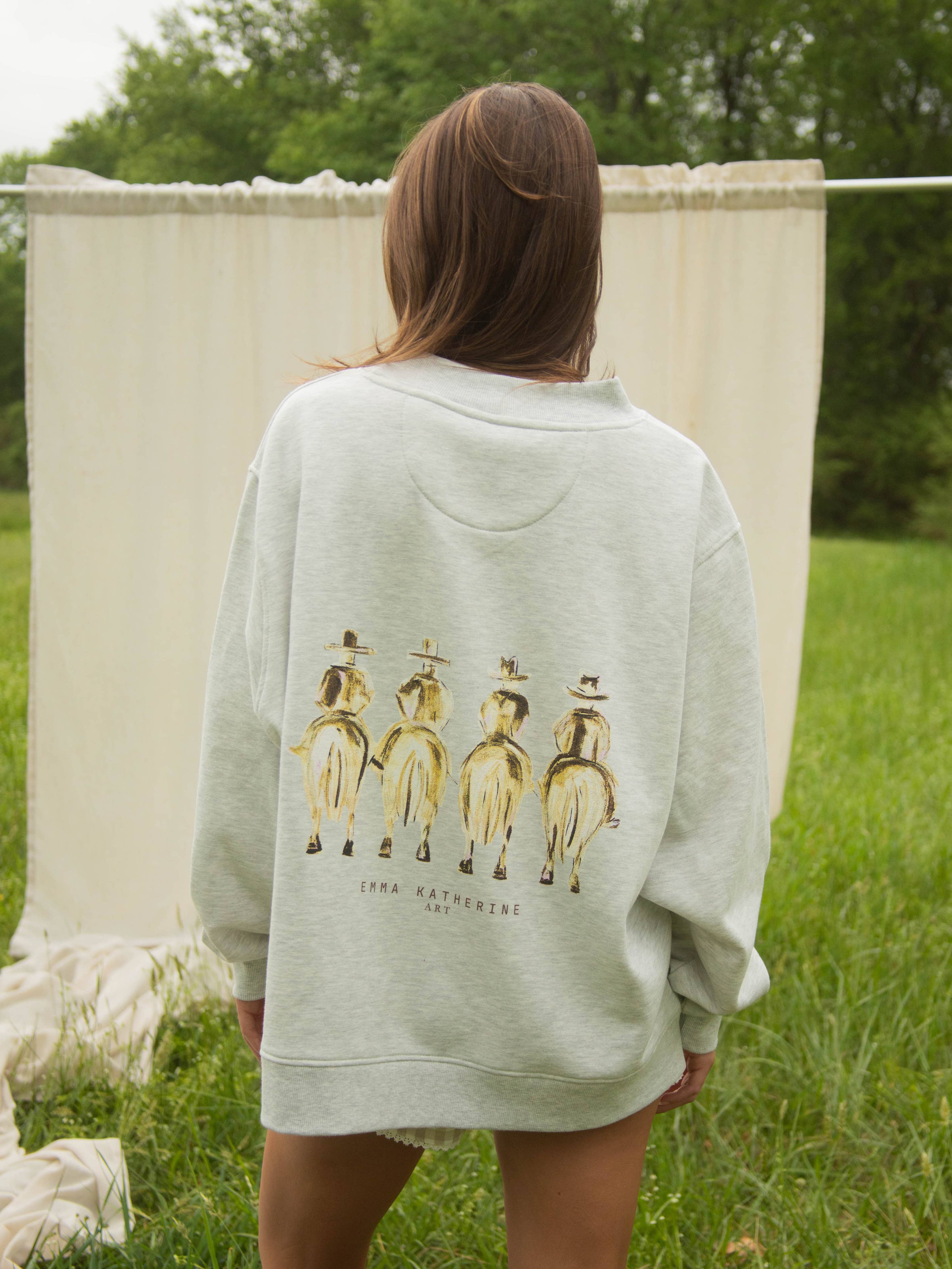 Cowtown Cowboys Mockneck X Emma Katherine Art
