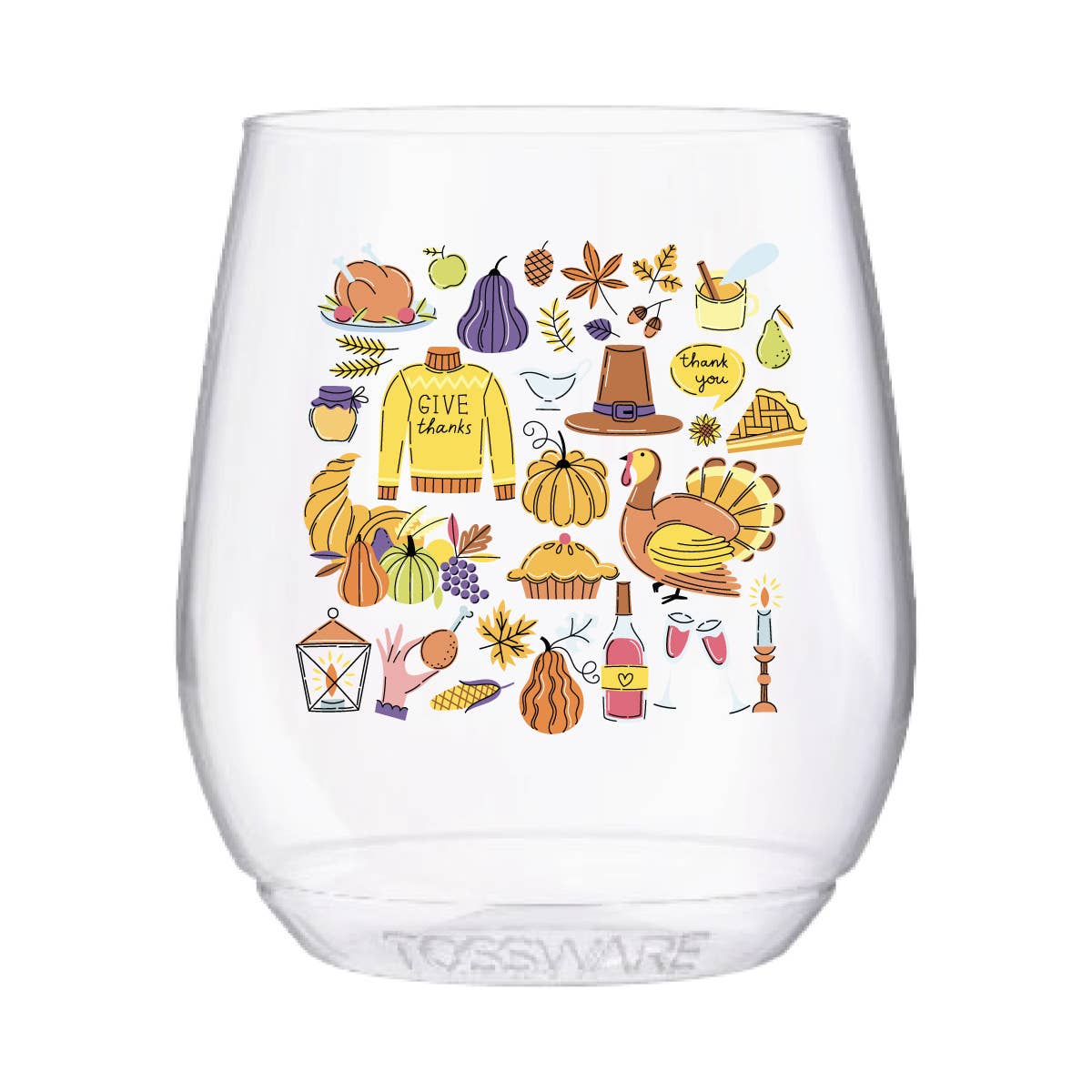 Thanksgiving Collage 14oz Stemless Tossware