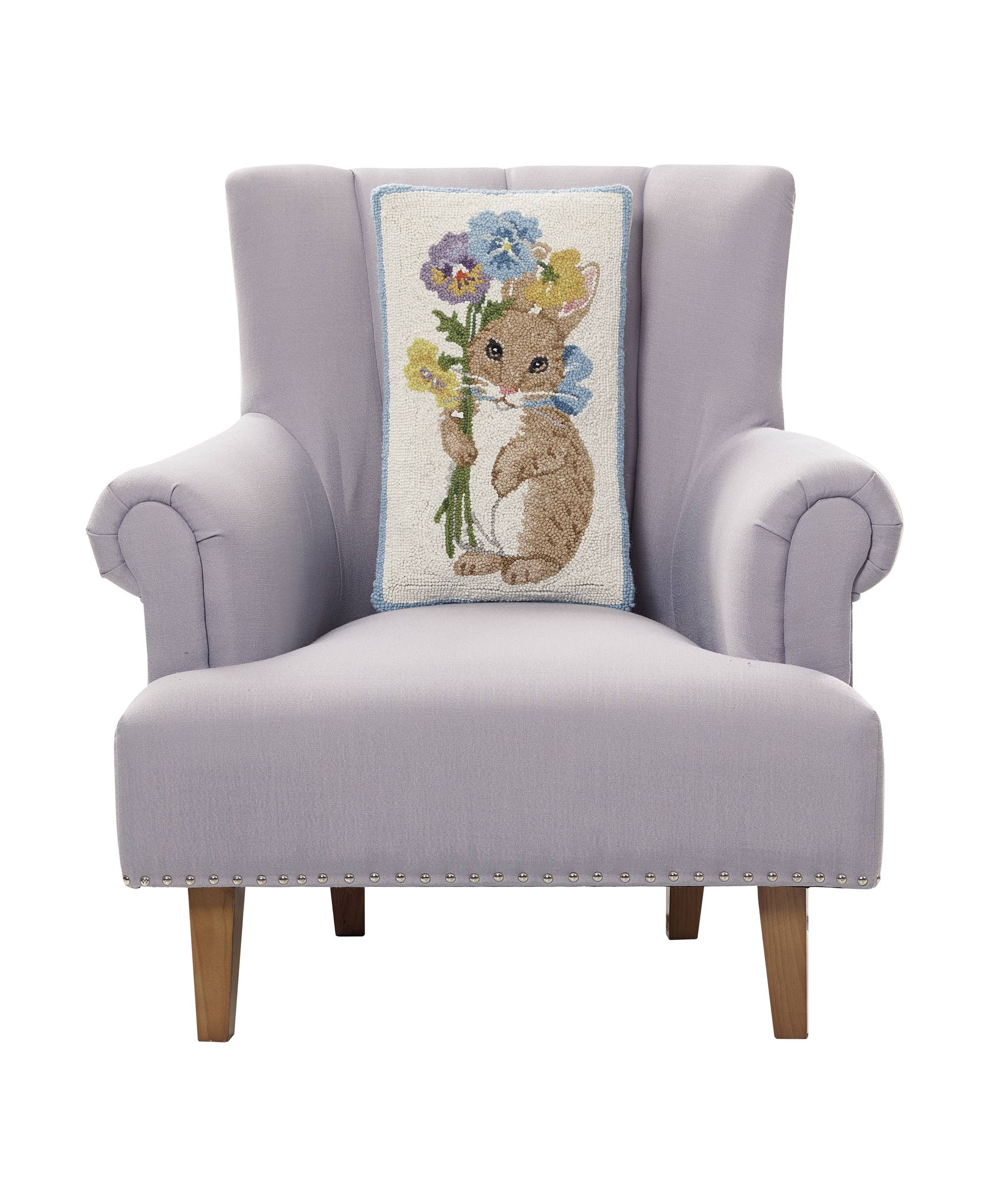 Pansy Rabbit Hook Pillow