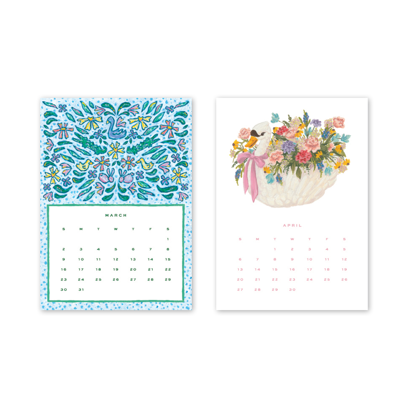 2025 Desktop Calendar with Easel | Dogwood Hill