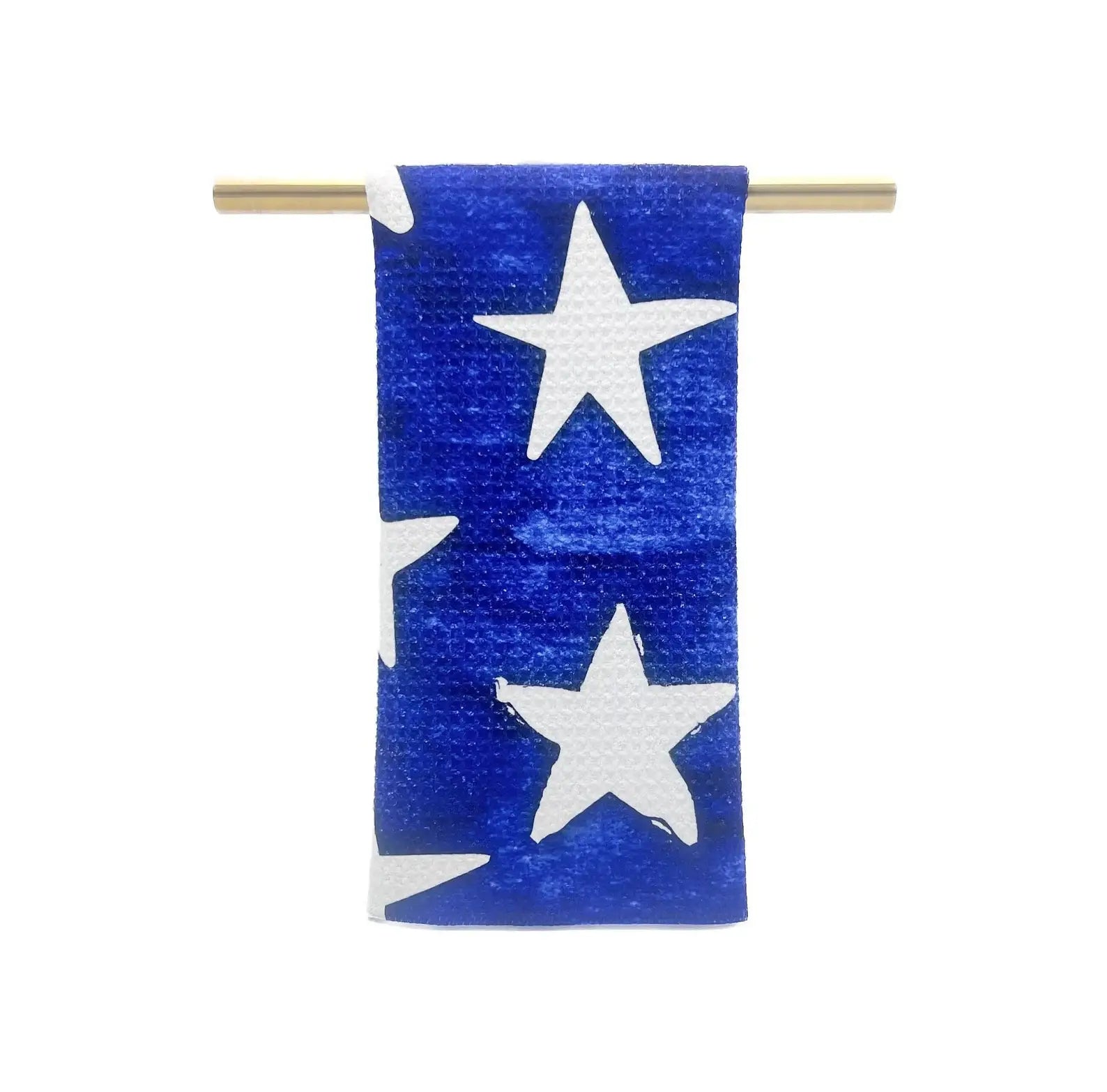 Watercolor Flag Stars Tea Towel