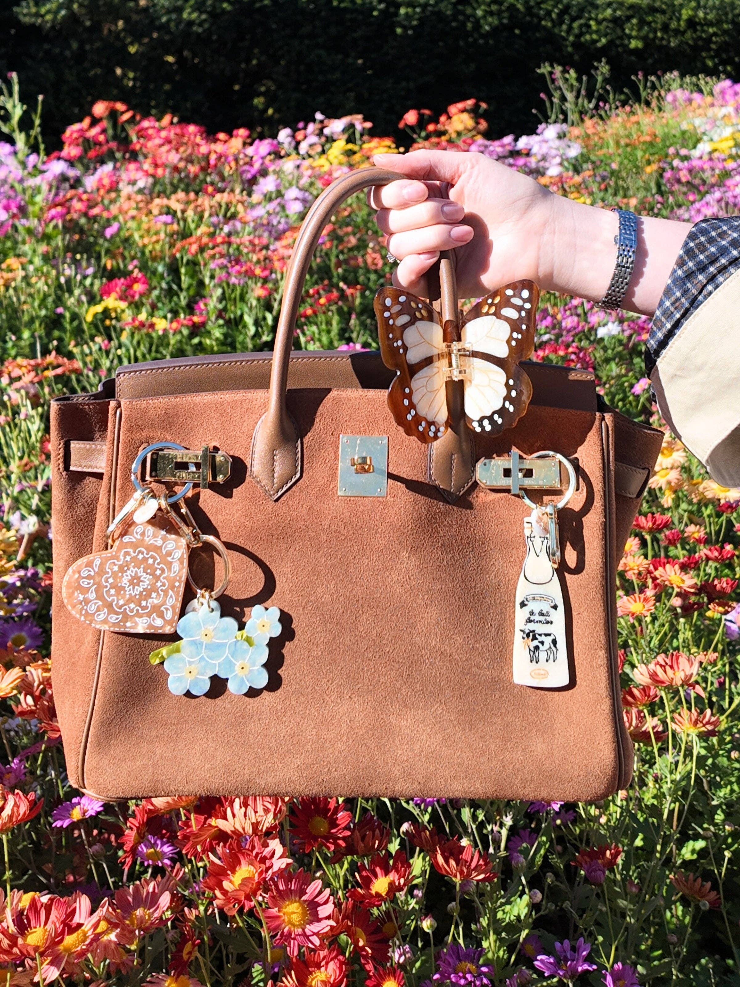 Hand-painted Boho Monarch Claw Hair Clip | Solar Eclipse